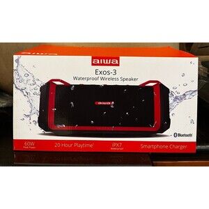 Aiwa Exos-3 Waterproof Wireless Bluetooth Speaker 60W 20 hrs  A16007-BLK NEW
